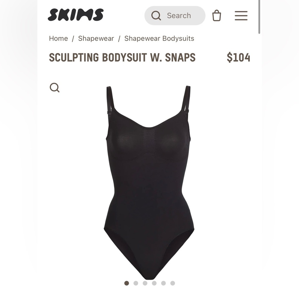 SKIMS black sculpting bodysuit